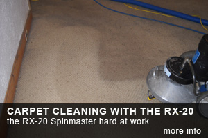 The RX-20 Spinmaster Carpet Cleaning Machine hard at work